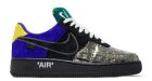 Nike Air Force 1 Low By Virgil Abloh Black Metallic Silver