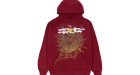 Sp5der Logo Hoodie Maroon